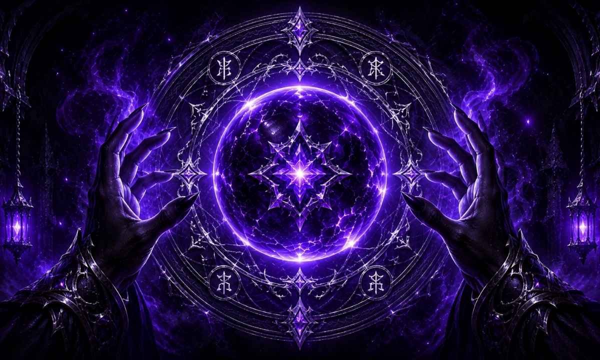 Spellcaster Drow names icon with glowing magic orb