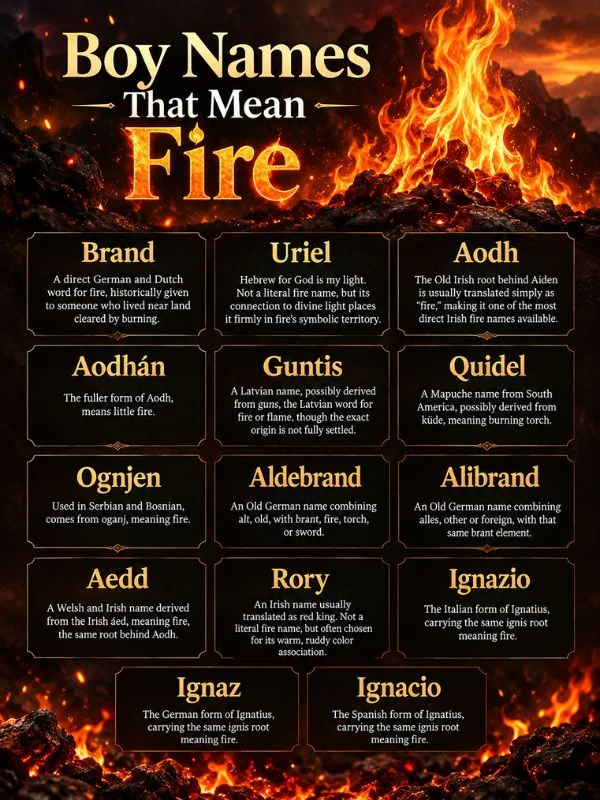 Boy Names That Mean Fire