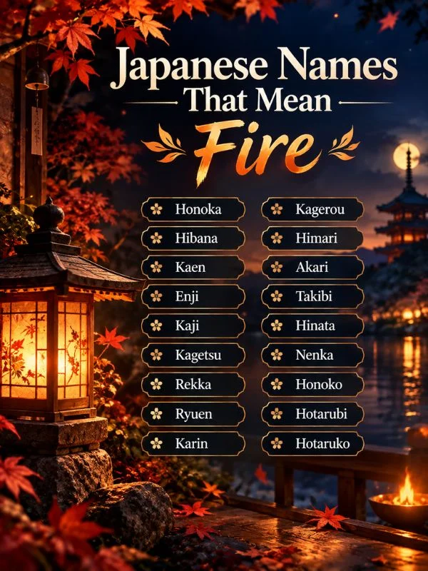 Japanese Names That Mean Fire