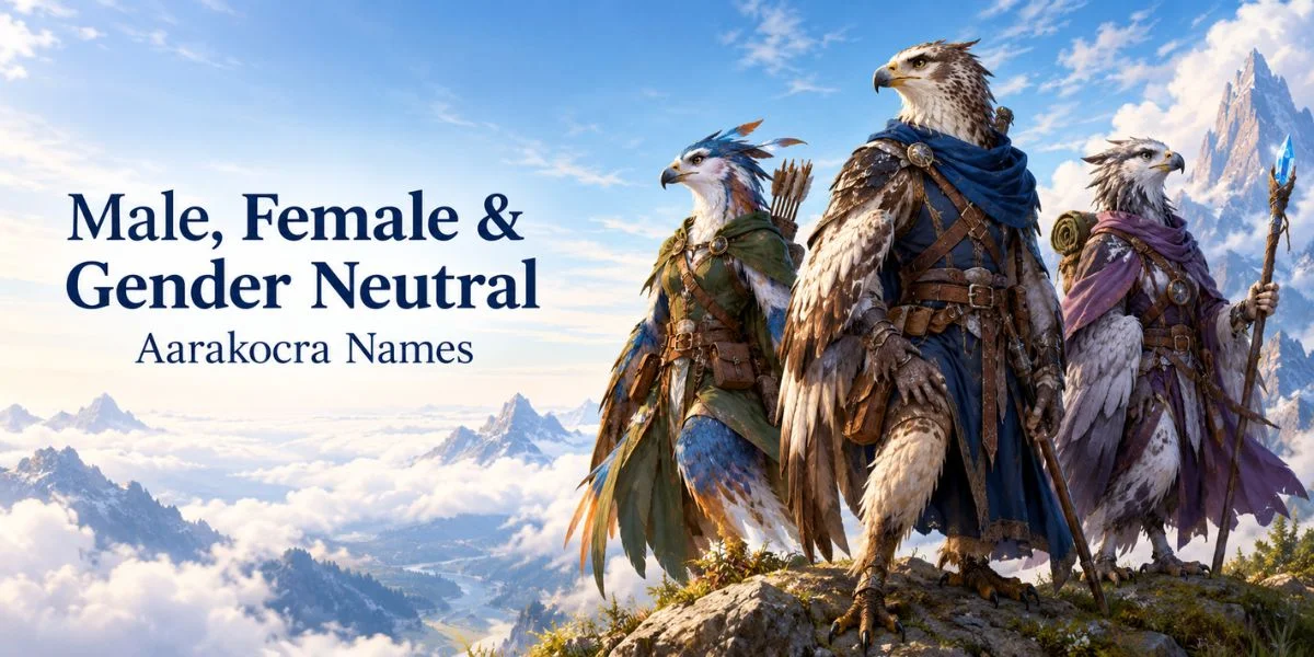 Male Aarakocra names for D&D characters