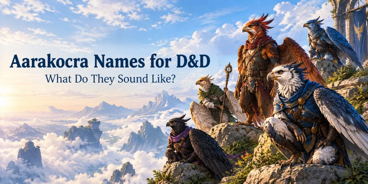 What are Aarakocra names in D&D